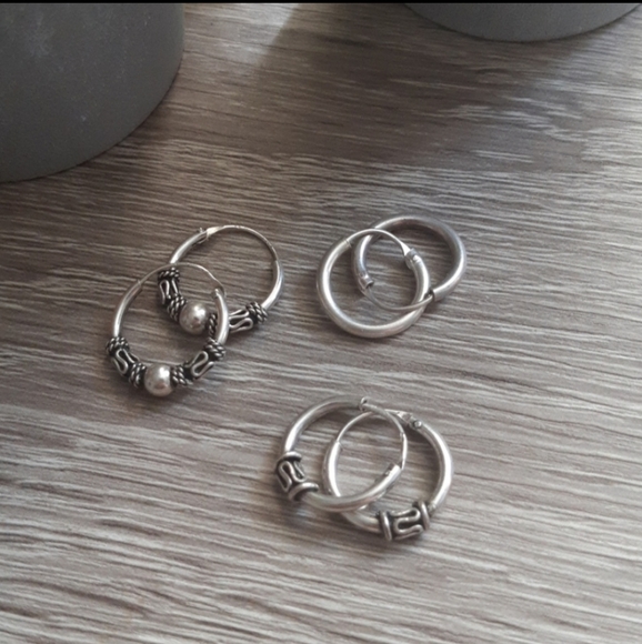 Sterling Hoop Earrings